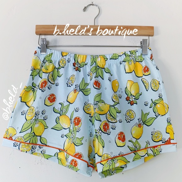 Roller Rabbit Citrus Hearts Polo Pajamas in Light Blue Size S Brand New NWT - Picture 10 of 17